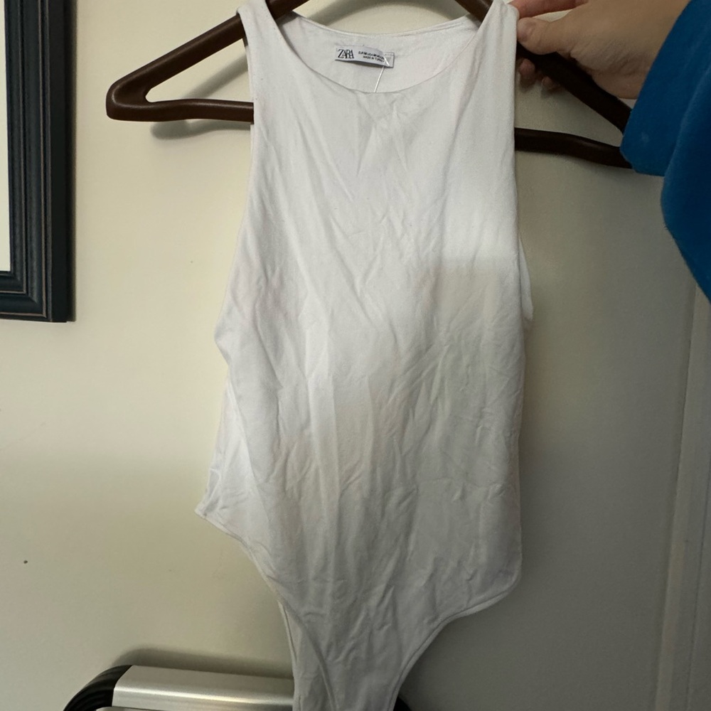 zara white body suit